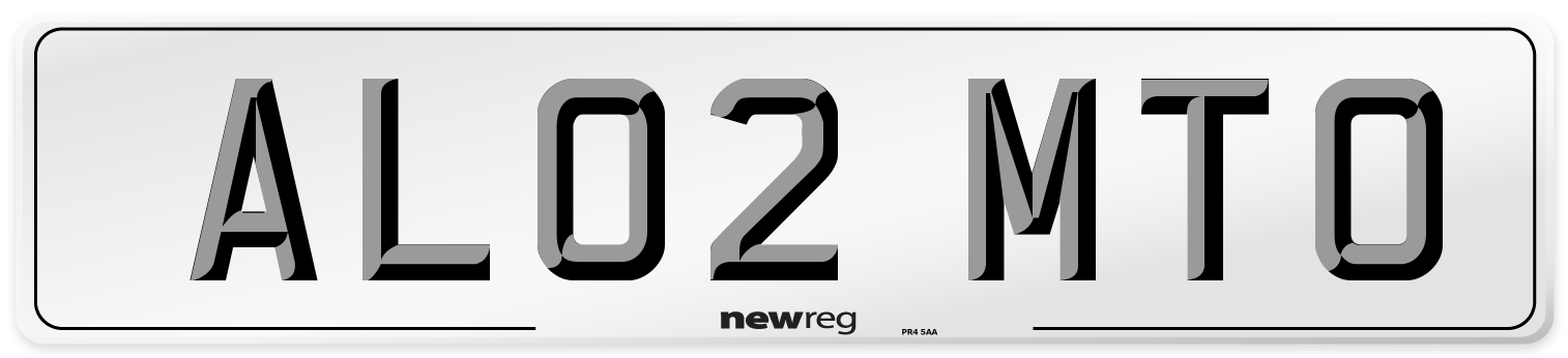 AL02 MTO Number Plate from New Reg